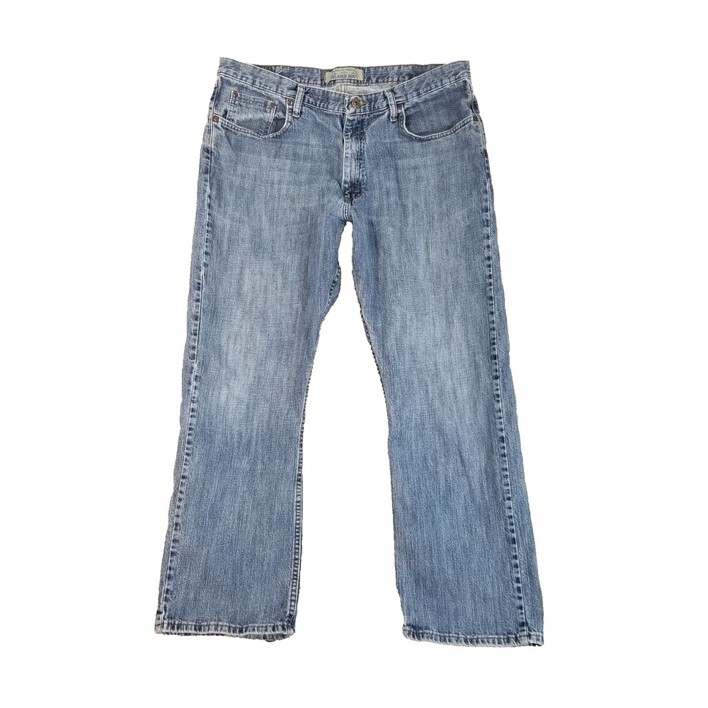 Wrangler Originals Jeans men's 38x30 relaxed fit boot cut blue denim pants